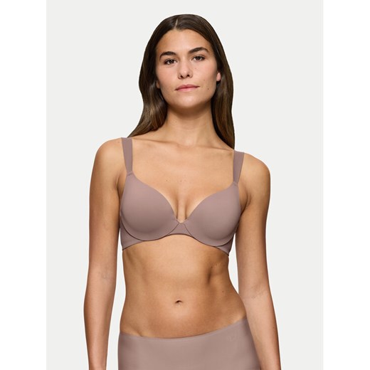 Triumph Biustonosz z fiszbiną Make-Up Illusion 10217848 Brązowy ze sklepu MODIVO w kategorii Biustonosze - zdjęcie 184162878