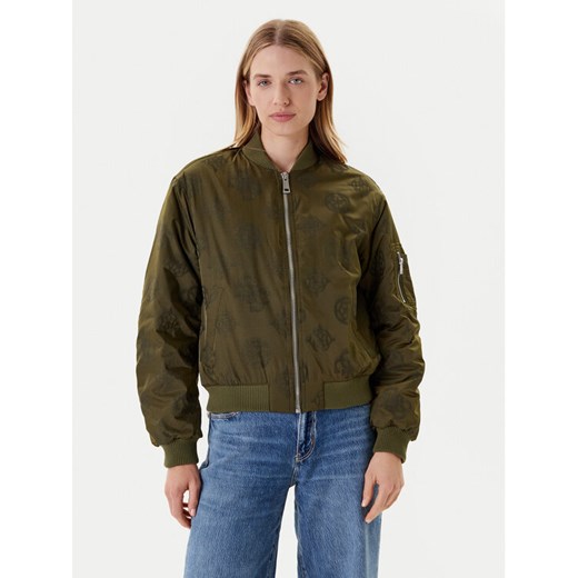 Guess Kurtka bomber W5YL08 WHDK2 Khaki Regular Fit ze sklepu MODIVO w kategorii Kurtki męskie - zdjęcie 184162888