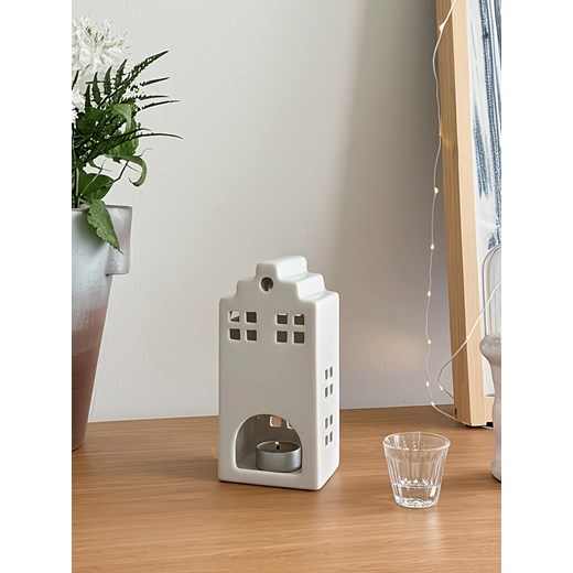 Sinsay - Świecznik w kształcie domku - biały Sinsay One Size Sinsay