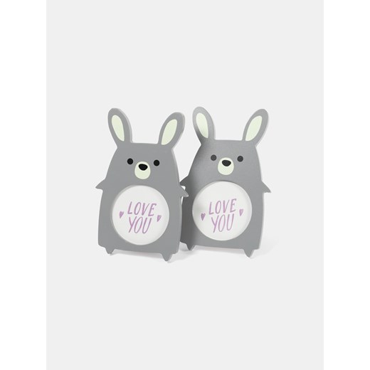 Sinsay - Podwójna ramka na zdjęcia w kształcie królika - szary Sinsay One Size Sinsay