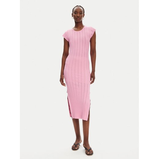 PINKO Sukienka dzianinowa 104745 A2FR Różowy Regular Fit ze sklepu MODIVO w kategorii Sukienki - zdjęcie 184164948