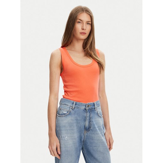 United Colors Of Benetton Top 3GA2DH010 Pomarańczowy Slim Fit ze sklepu MODIVO w kategorii Bluzki damskie - zdjęcie 184164949