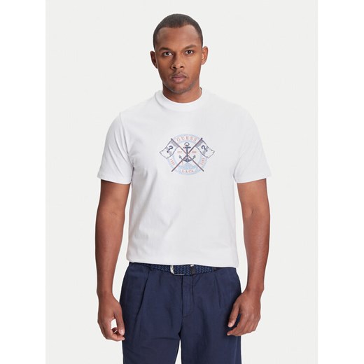 Guess T-Shirt M5YI62 K8FQ4 Biały Regular Fit ze sklepu MODIVO w kategorii T-shirty męskie - zdjęcie 184165006