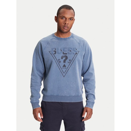 Guess Bluza M5YQ30 KCWR1 Niebieski Regular Fit ze sklepu MODIVO w kategorii Bluzy męskie - zdjęcie 184165048