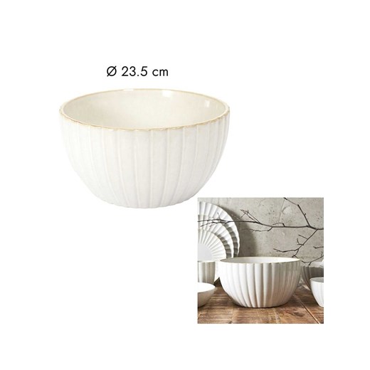 Make a Wish Miska w kolorze biało-beżowym na sałatkę - Ø 23,5 cm ze sklepu Limango Polska w kategorii Misy i tace dekoracyjne - zdjęcie 184166019