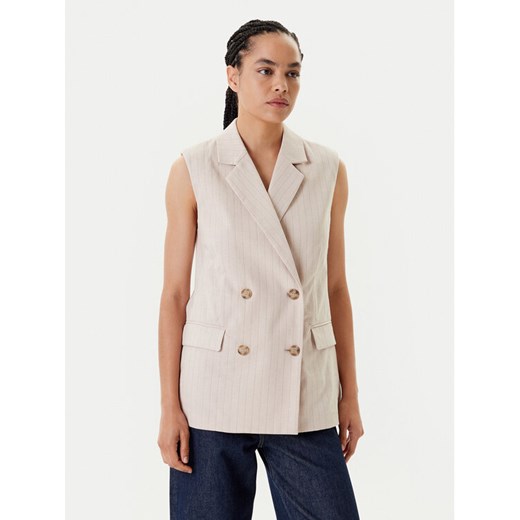 United Colors Of Benetton Kamizelka 29KBDJ00W Beżowy Regular Fit ze sklepu MODIVO w kategorii Kamizelki damskie - zdjęcie 184167447