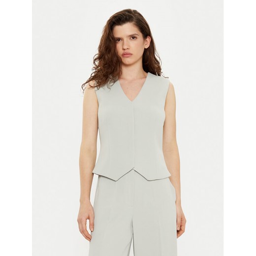 Calvin Klein Kamizelka K20K208017 Szary Slim Fit ze sklepu MODIVO w kategorii Kamizelki damskie - zdjęcie 184167467