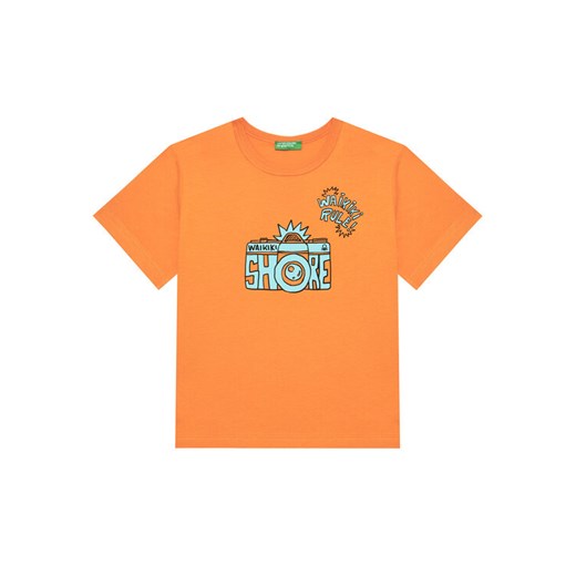 United Colors Of Benetton T-Shirt 3JERG10JQ Pomarańczowy Regular Fit ze sklepu MODIVO w kategorii T-shirty chłopięce - zdjęcie 184167549