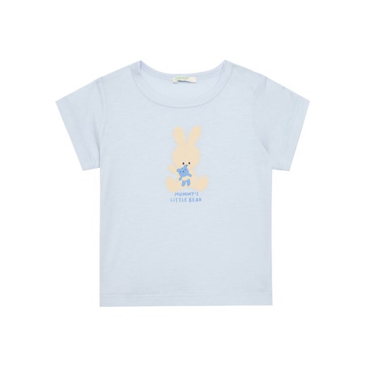 United Colors Of Benetton T-Shirt 3I1XA1067 Niebieski Regular Fit ze sklepu MODIVO w kategorii Bluzki dziewczęce - zdjęcie 184167569