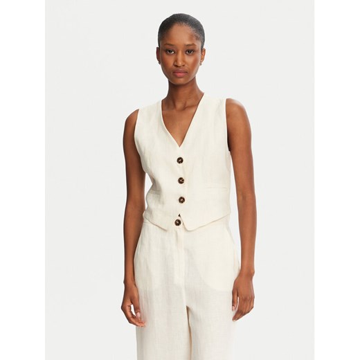 Marella Kamizelka Anemone 2515151012 Écru Regular Fit ze sklepu MODIVO w kategorii Kamizelki damskie - zdjęcie 184167577