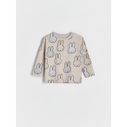 Reserved - Bawełniany longsleeve Miffy - kremowy ze sklepu Reserved w kategorii Odzież dla niemowląt - zdjęcie 184168318