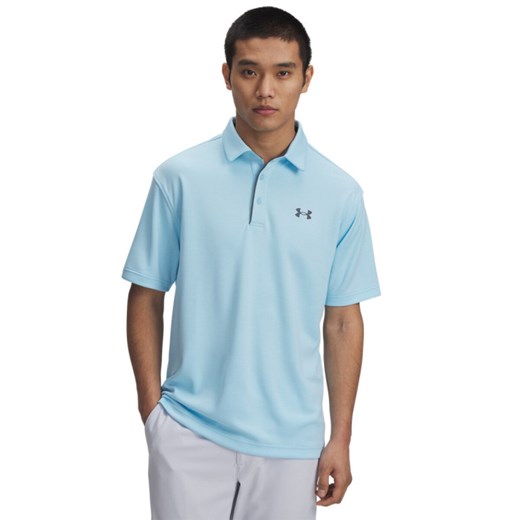 Męska koszulka polo Under Armour Tech Polo - niebieska ze sklepu Sportstylestory.com w kategorii T-shirty męskie - zdjęcie 184169257