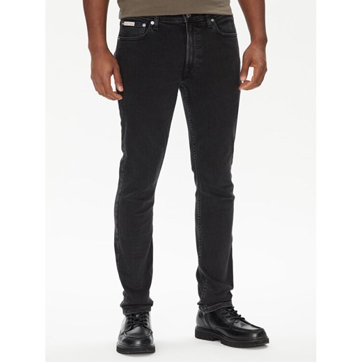 Calvin Klein Jeans Jeansy LV04RB722G Czarny Skinny Fit ze sklepu MODIVO w kategorii Jeansy męskie - zdjęcie 184169667
