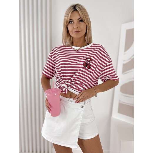 bluzka cerises malinowa one size ze sklepu UBRA w kategorii Bluzki damskie - zdjęcie 184170296