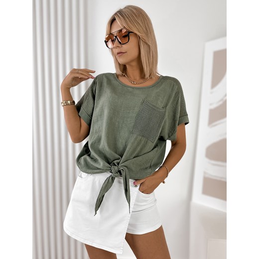 bluzka kayla khaki one size ze sklepu UBRA w kategorii Bluzki damskie - zdjęcie 184170306