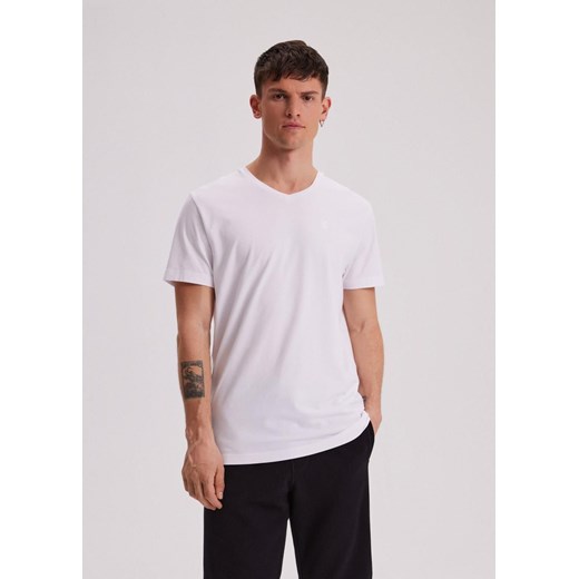 T-shirt męski biały Diverse z krótkim rękawem