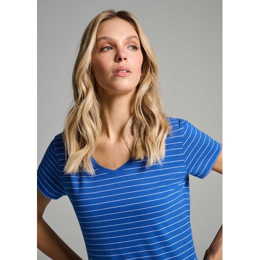 Dopasowany T-shirt z dekoltem w serek Diverse XL Diverse
