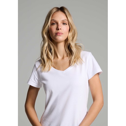 Dopasowany T-shirt z dekoltem w serek Diverse L Diverse