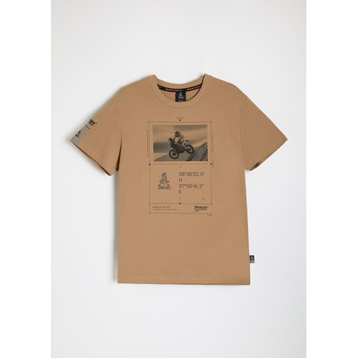 T-shirt męski beżowy 