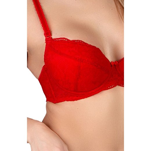 Koronkowy biustonosz push-up czerwony Narcisio, Kolor czerwony, Rozmiar 65C, Barbara Lingerie ze sklepu Intymna w kategorii Biustonosze - zdjęcie 184181517