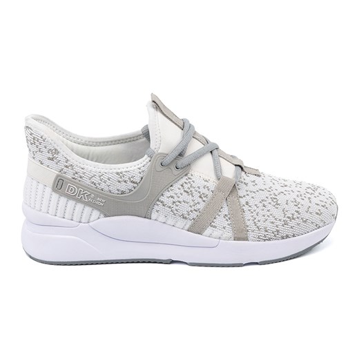 Buty sportowe biało-szare białe ze sklepu ButyModne.pl w kategorii Buty sportowe damskie - zdjęcie 184181875