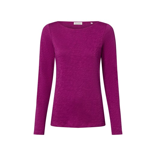 Marc O'Polo Damska koszulka z długim rękawem Kobiety Bawełna purpurowy jednolity ze sklepu vangraaf w kategorii Bluzki damskie - zdjęcie 184182257