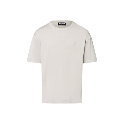 PEGADOR Koszulka męska - Casan Mężczyźni wiskoza jasny szary jednolity ze sklepu vangraaf w kategorii T-shirty męskie - zdjęcie 184182278