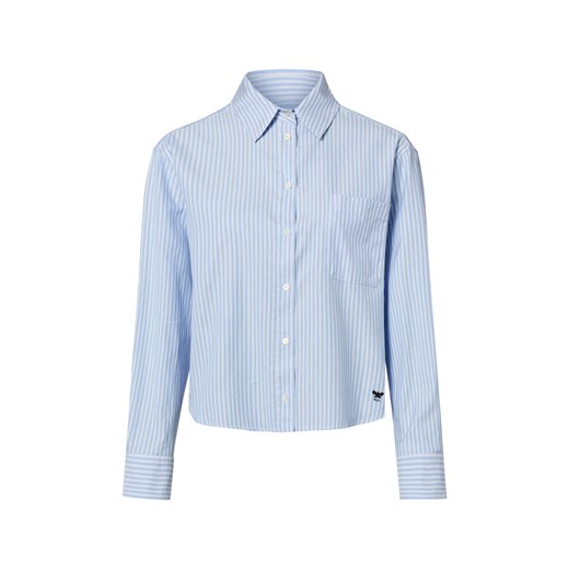 Weekend Max Mara Damska bluzka koszulowa - Nuoro Kobiety Bawełna jasnoniebieski w paski ze sklepu vangraaf w kategorii Koszule damskie - zdjęcie 184182286
