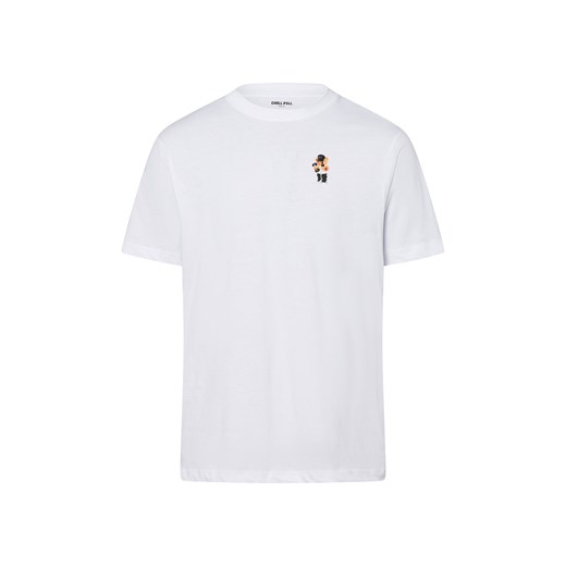 Koszulka męska - Muscle Bear Mężczyźni Bawełna biały jednolity ze sklepu vangraaf w kategorii T-shirty męskie - zdjęcie 184182297