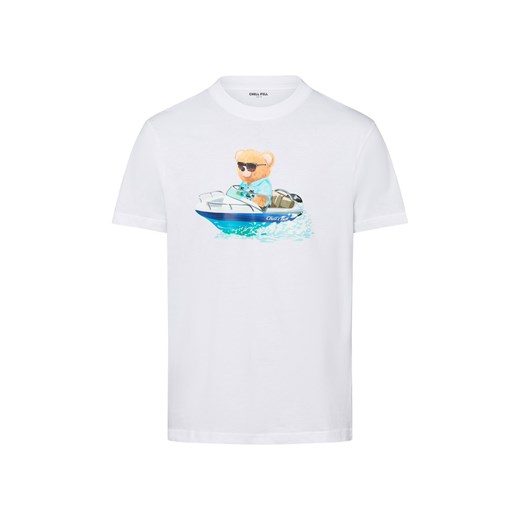 Chill Pill Koszulka męska - Yacht Bear Mężczyźni Bawełna biały nadruk ze sklepu vangraaf w kategorii T-shirty męskie - zdjęcie 184182298