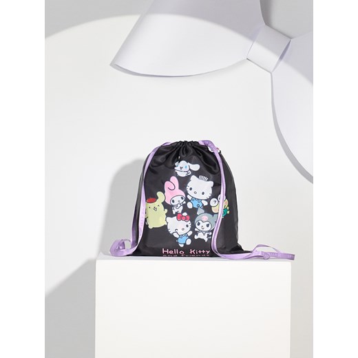 Sinsay - Plecak worek Hello Kitty - czarny Sinsay One Size Sinsay