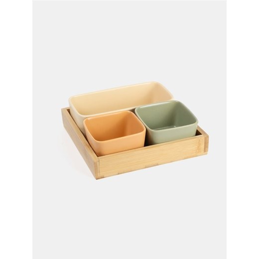 Sinsay - Taca do serwowania z ceramicznymi miseczkami - wielobarwny ze sklepu Sinsay w kategorii Tace - zdjęcie 184184066