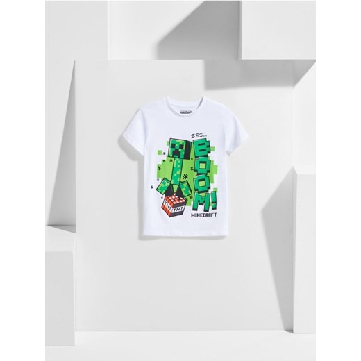 Sinsay - Koszulka Minecraft - biały ze sklepu Sinsay w kategorii T-shirty chłopięce - zdjęcie 184184067