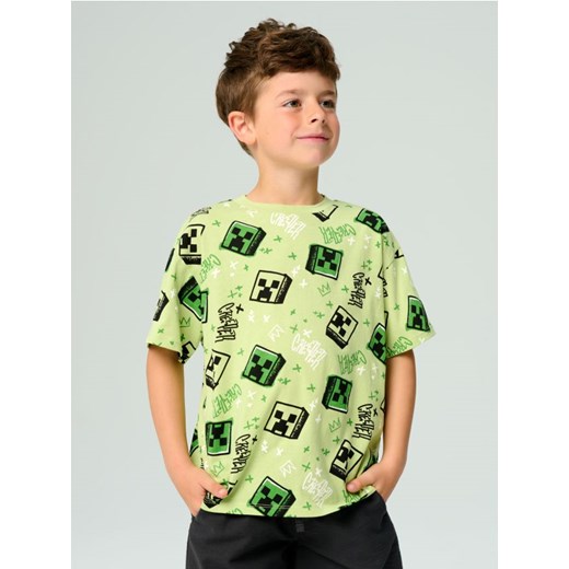 Sinsay - Koszulka Minecraft - zielony ze sklepu Sinsay w kategorii T-shirty chłopięce - zdjęcie 184184068