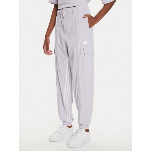 adidas Spodnie dresowe Dance All-Gender Versatile IS0907 Fioletowy Loose Fit L MODIVO