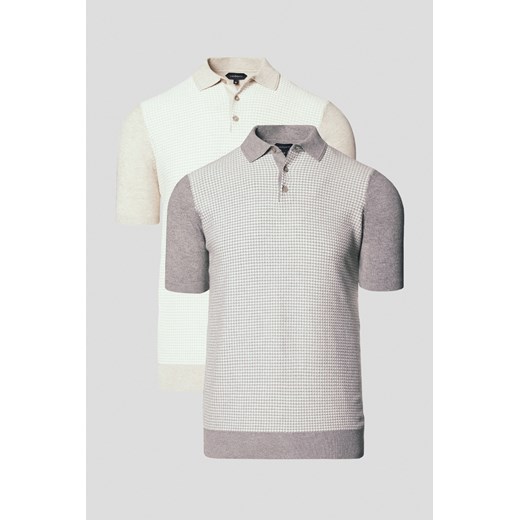 Zestaw 2 Koszulek Polo z Wiskozą Walt ze sklepu Lancerto S.A. w kategorii T-shirty męskie - zdjęcie 184184718