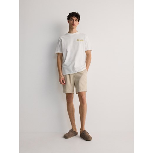 Reserved - T-shirt relaxed fit - złamana biel Reserved M Reserved okazja