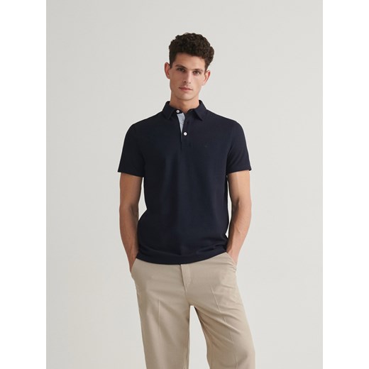 Reserved - Koszulka polo regular - granatowy Reserved XXL okazyjna cena Reserved