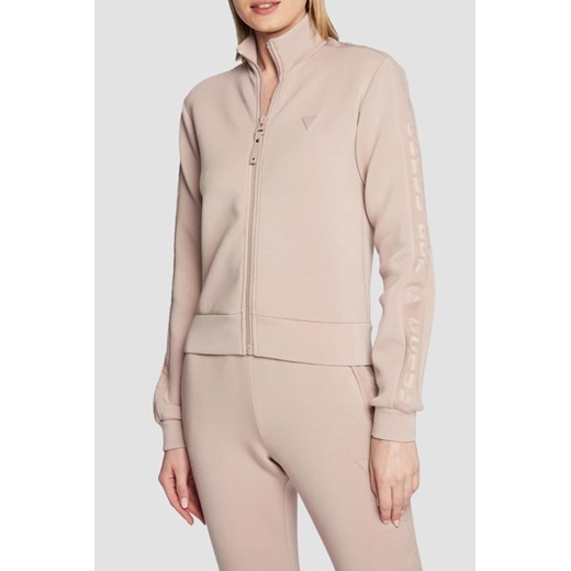 GUESS Różowa bluza damska z lampasami New Allie Scuba, Rozmiar S ze sklepu outfit.pl w kategorii Bluzy damskie - zdjęcie 184185469