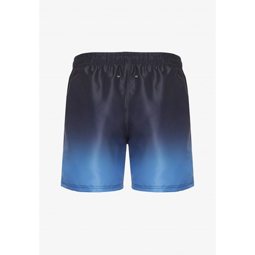 Niebieskie Kąpielówki z Cieniowanym Wzorem Izantia L okazja born2be.pl