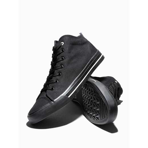 Buty męskie trampki T389 - czarne ze sklepu ombre w kategorii Trampki męskie - zdjęcie 184186096