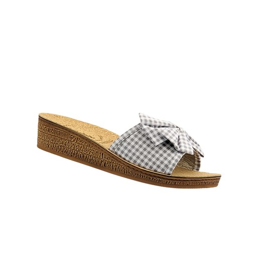 Klapki damskie z korkową wkładką szare INBLU MINNY ze sklepu ulubioneobuwie w kategorii Klapki damskie - zdjęcie 184186518