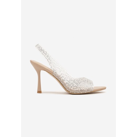 Beżowe sandały damskie Born2be eleganckie na lato 