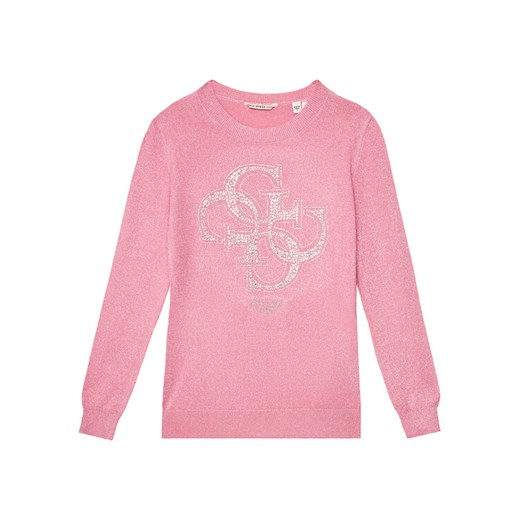 Guess Sweter J5YR01 Z3FP0 Różowy Regular Fit ze sklepu MODIVO w kategorii Swetry dziewczęce - zdjęcie 184187409