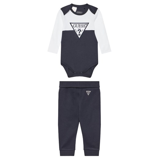 Guess Komplet body i spodnie H5YW08 J1314 Granatowy Regular Fit ze sklepu MODIVO w kategorii Odzież dla niemowląt - zdjęcie 184187466