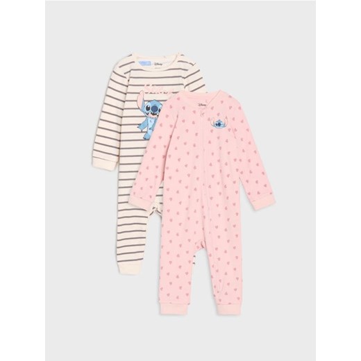 Sinsay - Pajacyki 2 pack Stitch - różowy Sinsay 56 (Newborn) Sinsay