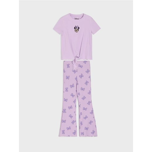 Sinsay - Komplet dzianinowy Minnie Mouse - fioletowy ze sklepu Sinsay w kategorii Komplety dziewczęce - zdjęcie 184190615