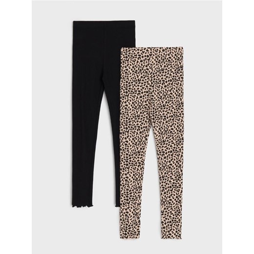 Sinsay - Legginsy 2 pack - wielobarwny ze sklepu Sinsay w kategorii Spodnie dziewczęce - zdjęcie 184190808