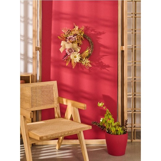 Sinsay - Wianek dekoracyjny z sztucznych liści i kwiatów - różowy ze sklepu Sinsay w kategorii Dekoracje - zdjęcie 184190935