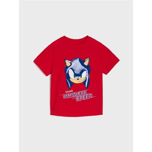 Sinsay - Koszulka z aplikacją Sonic the Hedgehog: Modern - czerwony ze sklepu Sinsay w kategorii T-shirty chłopięce - zdjęcie 184190945